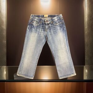 BKE Denim Jeans Womens 28 Capri‎ Slight Distressing Medium Wash